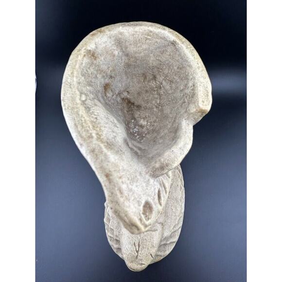 Vintage Ceramic Lace Up Boot with Floral Accents with Felt Bottom Unique - Picture 5 of 6